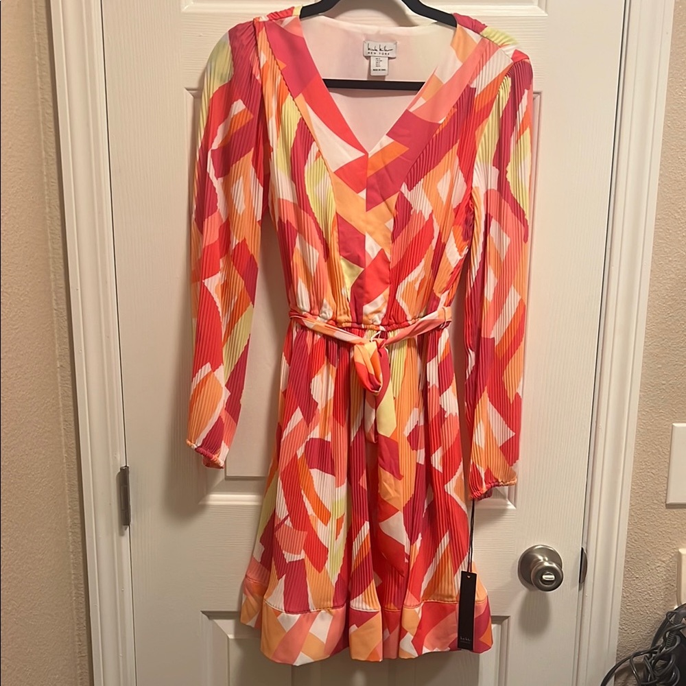 Colorful Geometric Dress by Nicole Miller